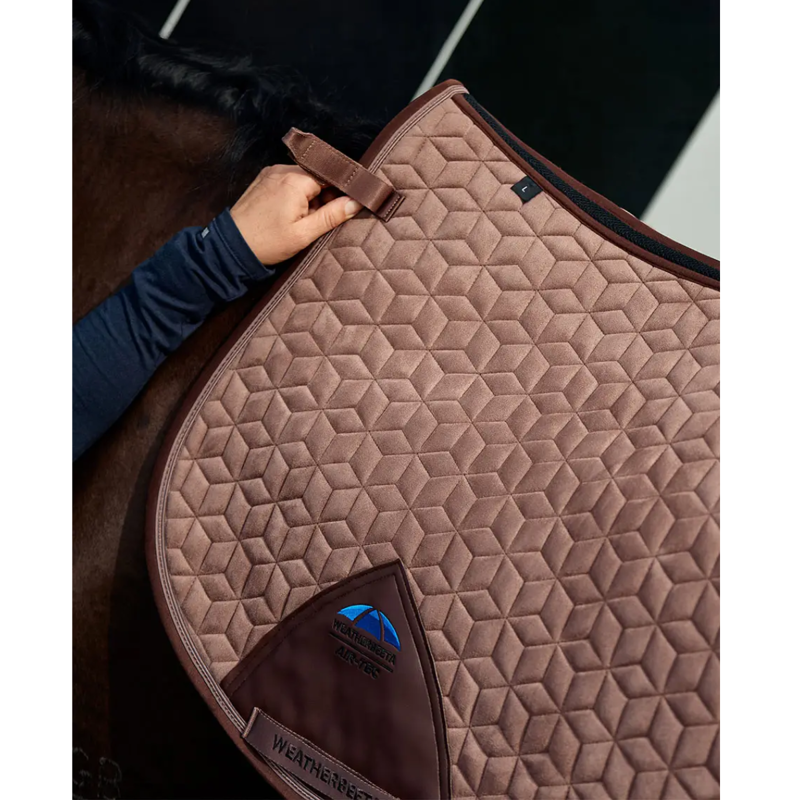 WeatherBeeta Suede Elite Air-Tec Jump Shaped Saddlepad - Fawn-5