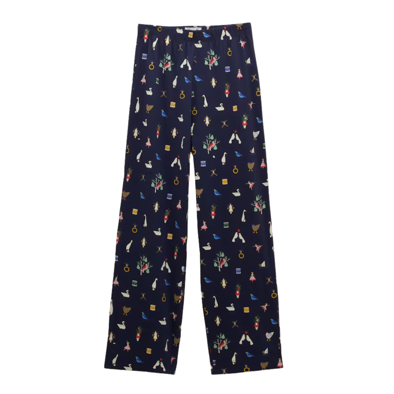 Joules Ladies Lyla Pyjamas - Navy Icons-6