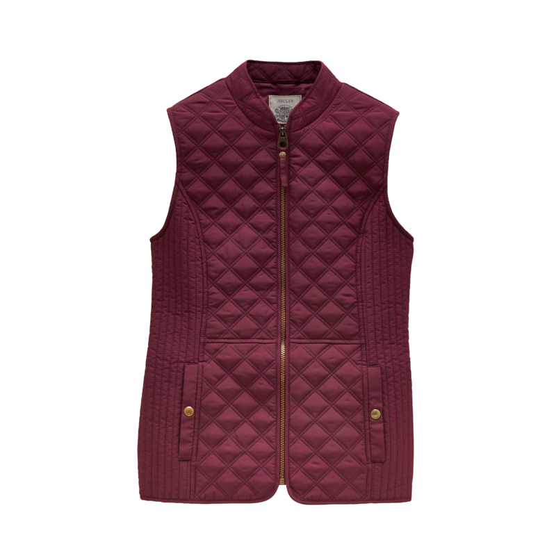 Joules Ladies Minx Gilet - Dark Red-5