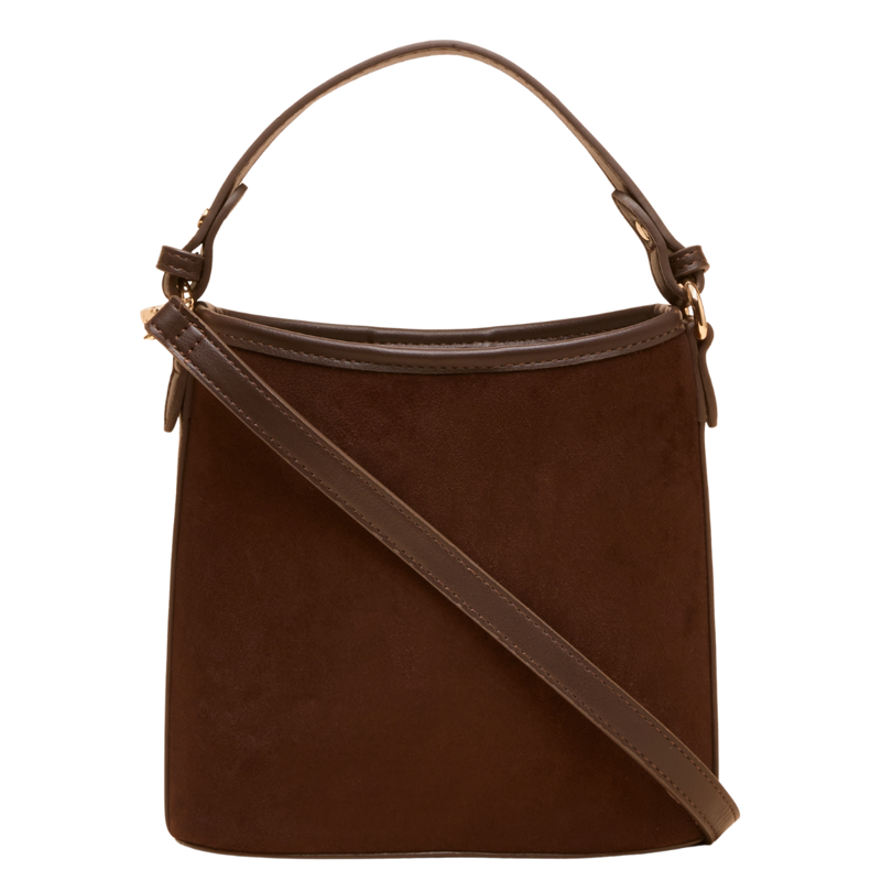 Joules Bucket Bag - Chocolate Suede-5