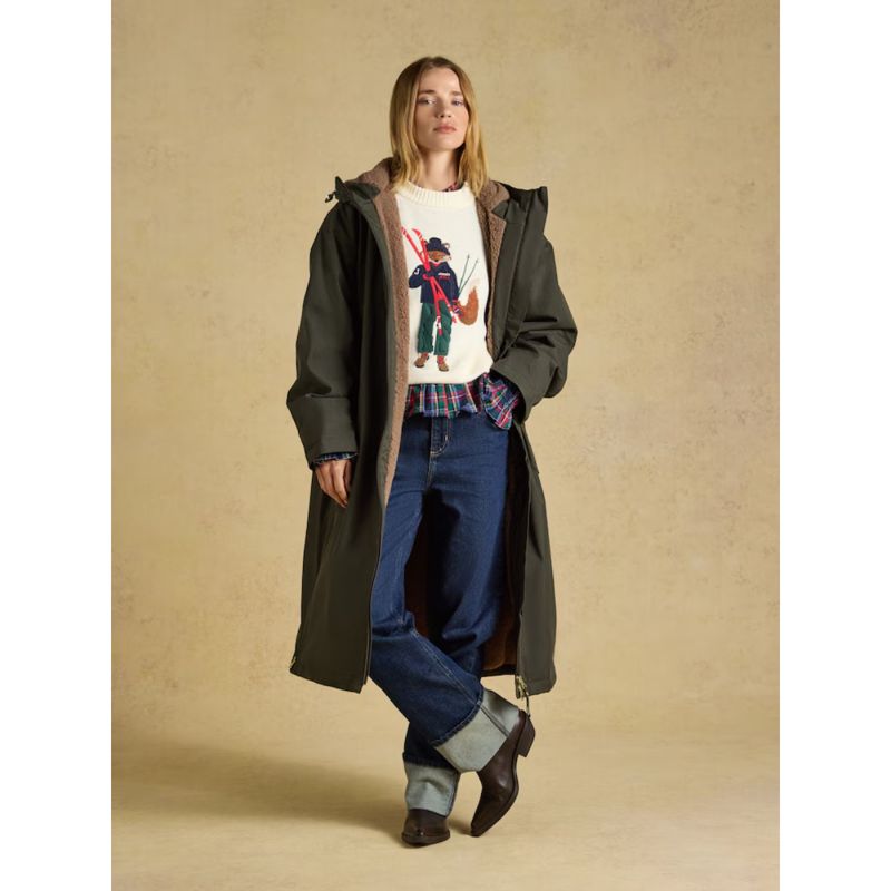 Joules Ladies Coverall Coat - Green-10