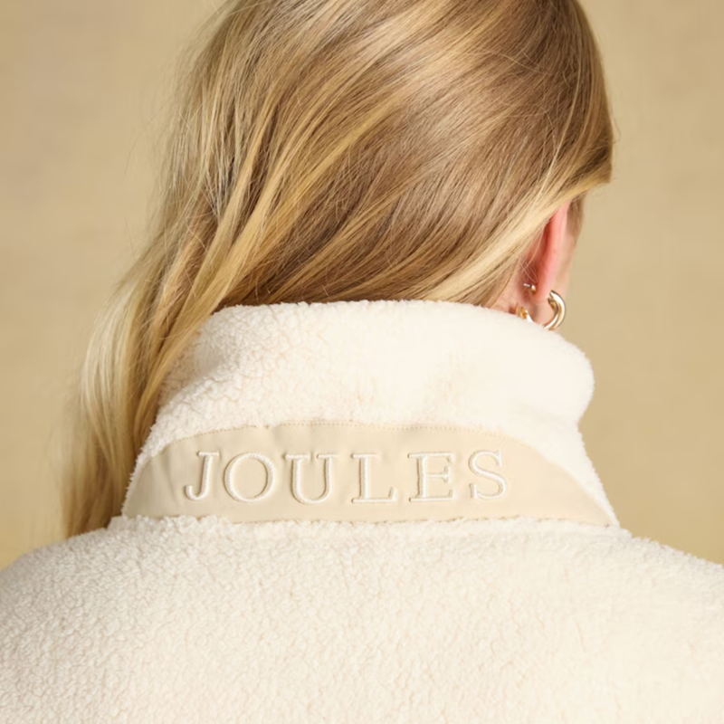 Joules Ladies Short Tilly Fleece - Cream-5