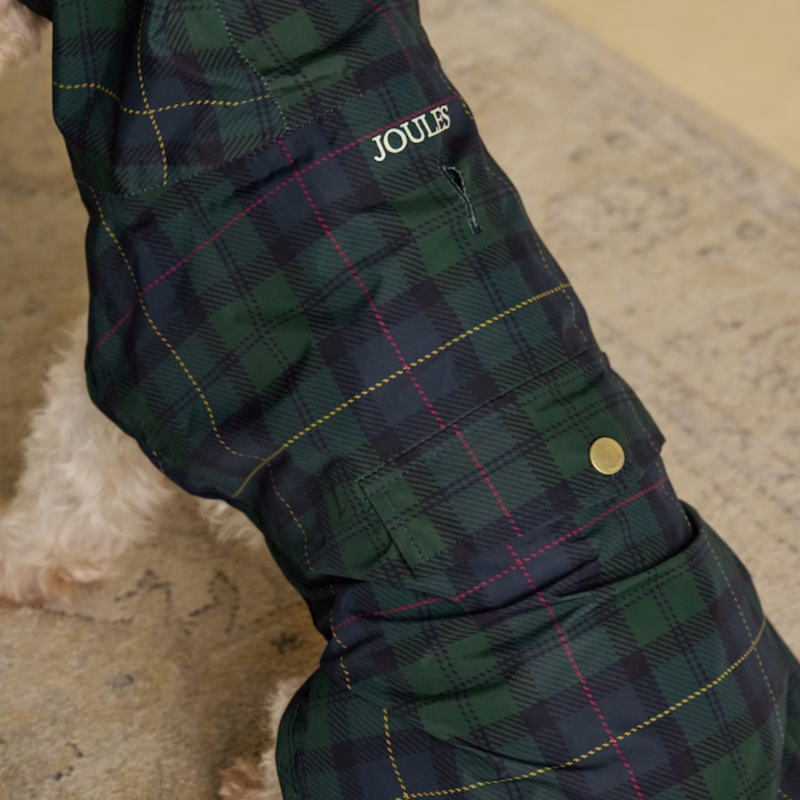 Joules Blackwatch Check Packaway Dog Jacket-6