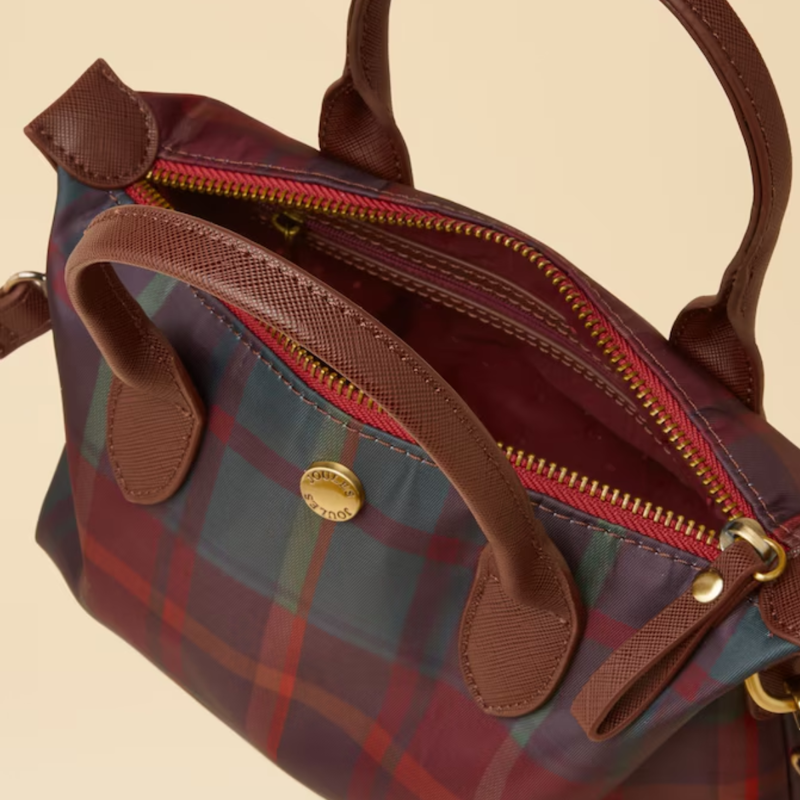 Joules Edie Crossbody Bag - Red Check-5