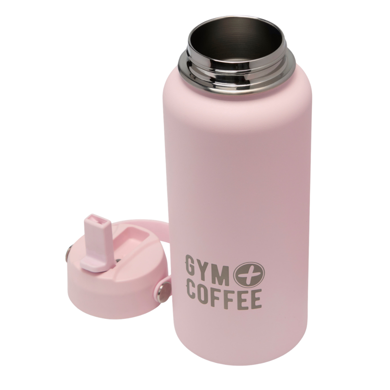Gym + Coffee 1L Hydrate Bottle - Ballet Pink-1