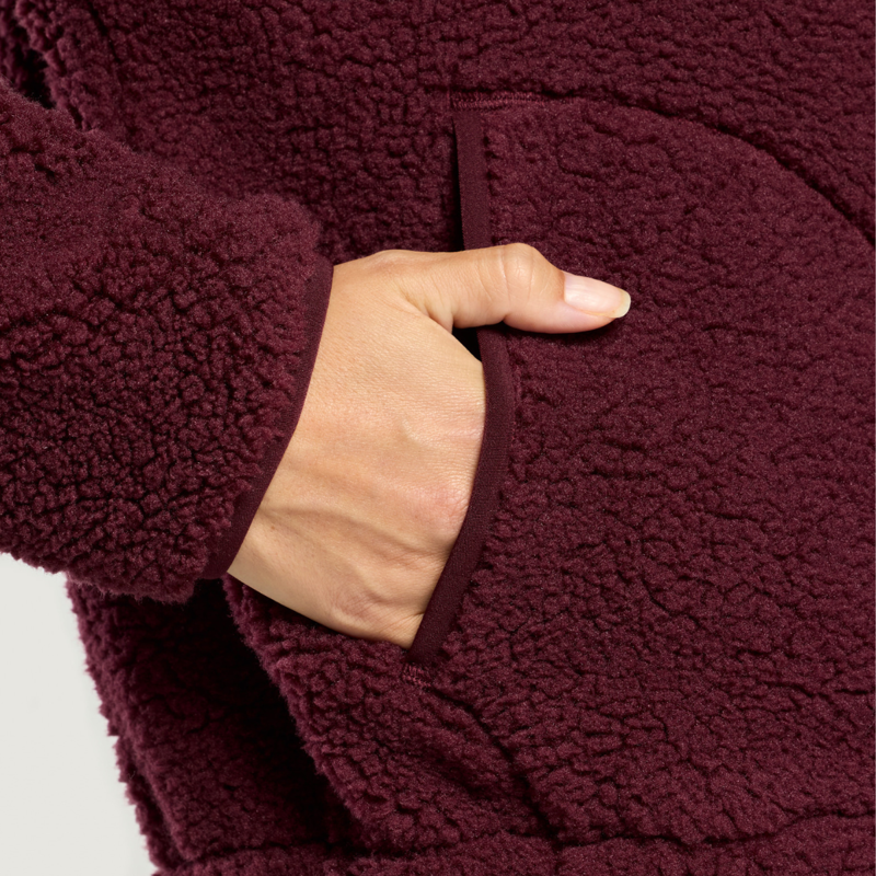 Gym + Coffee Women's Industry Fleece High Collar Jacket - Cherry Crush-11