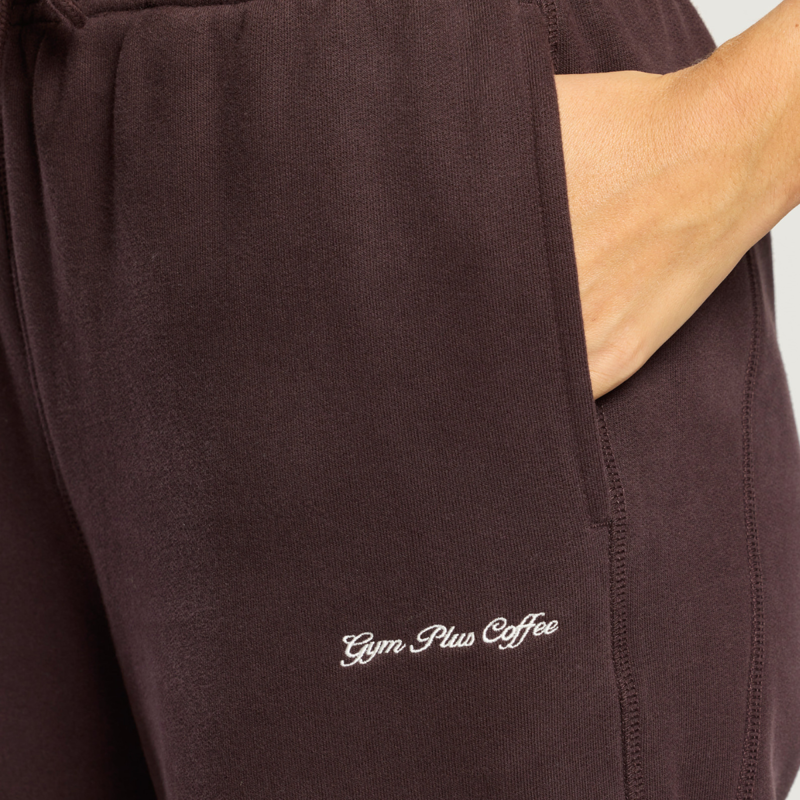 Gym + Coffee Women's Wide Leg Joggers - Mocha Bean-7