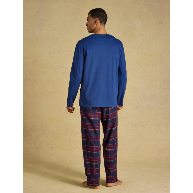 Joules Men's Dozer Long Pyjama Set - Navy/Burgundy-1
