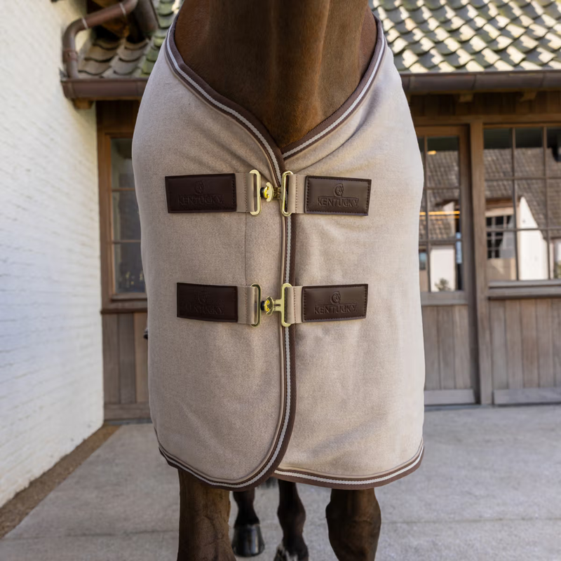 Kentucky Heavy Melange Fleece Rug - Beige-4