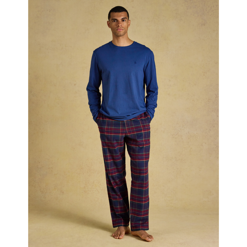 Joules Men's Flannel Pyjama Bottoms - Burgundy Red-2