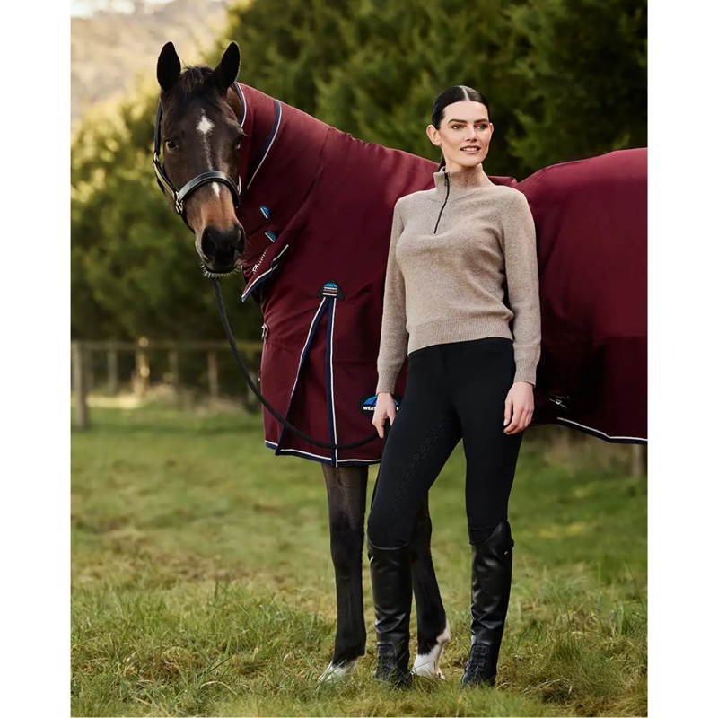 WeatherBeeta 1/2 Zip Collared Knit Pullover - Taupe Marle-5