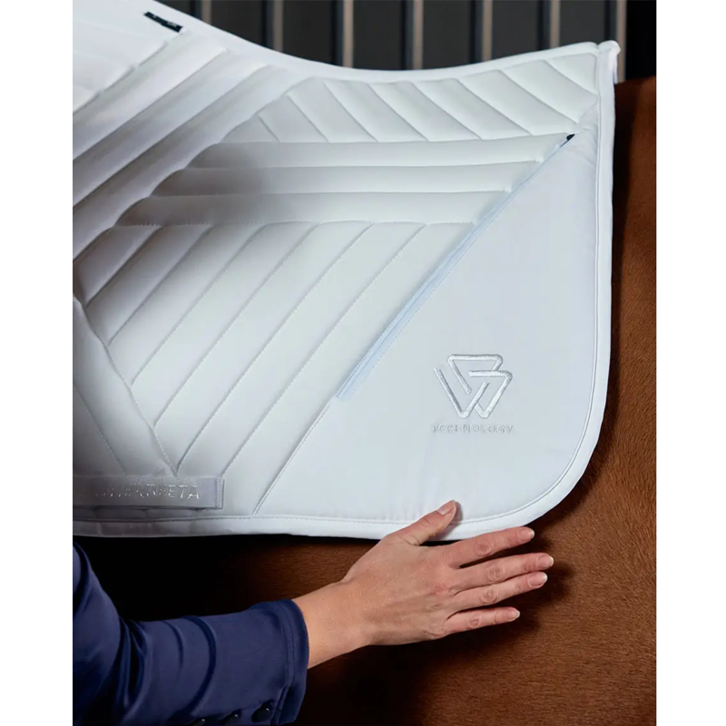 WeatherBeeta Softshell Pro Grip Dressage Saddlepad - White-6