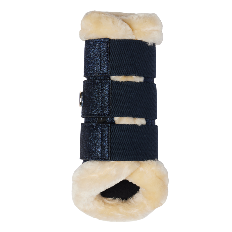 LeMieux Lustre Fleece Edged Brushing Boots - Sapphire-1