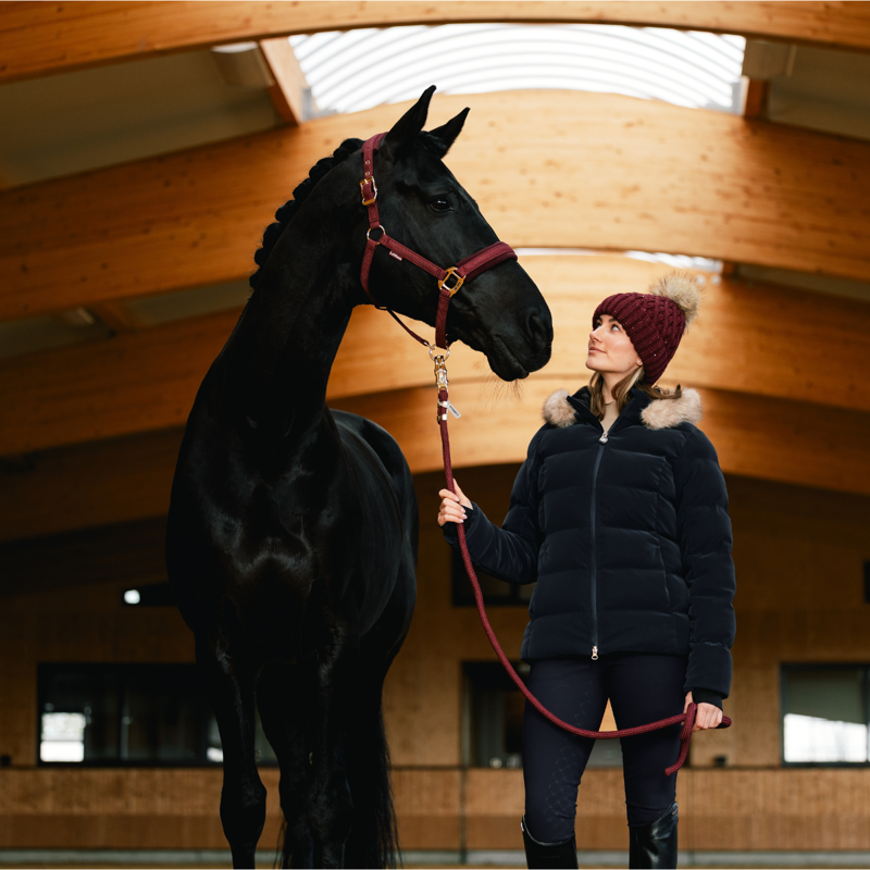 LeMieux Lustre Sequin Beanie - Garnet-5