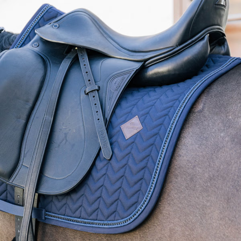 Kentucky Dressage Saddlepad with Metal Chain Full - Navy-2