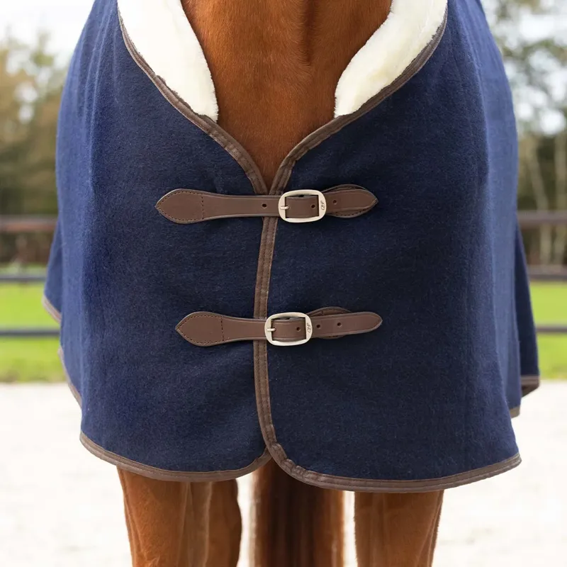 QHP Wool Rug Deluxe - Navy-2