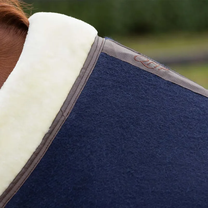 QHP Wool Rug Deluxe - Navy-3