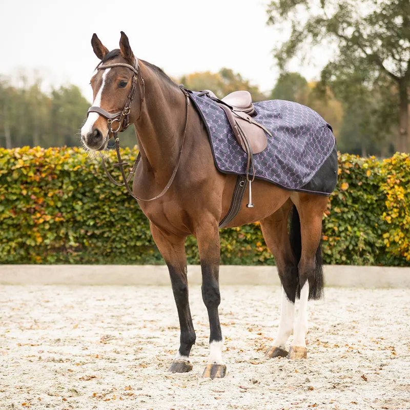 QHP Fleece Lined Turnout Exercise Sheet Collection - Bouncing Bows-1