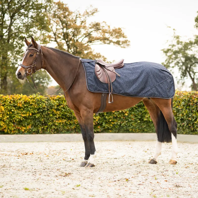 QHP Fleece Lined Turnout Exercise Sheet Collection - Cloud Dancer