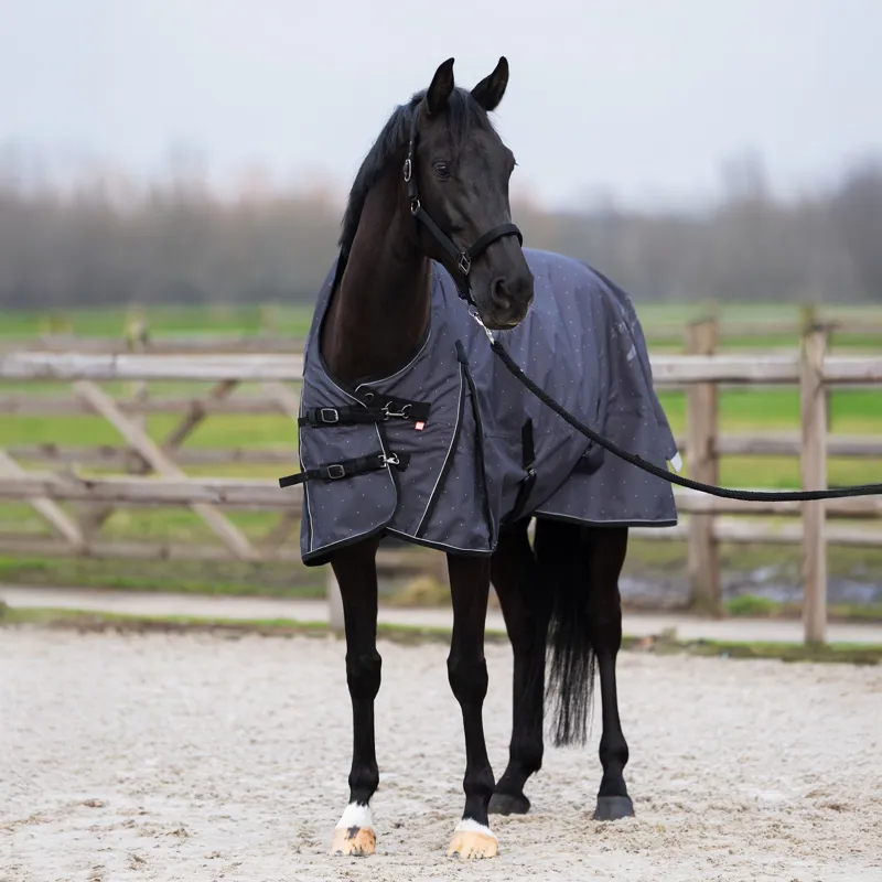 Imperial Riding Super Dry 0g Turnout Rug - Grey Herringbone-1