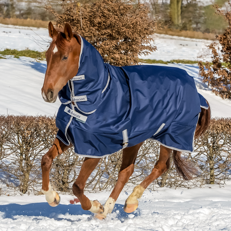 Bucas Freedom 150g Full Neck Turnout Rug - Navy-1