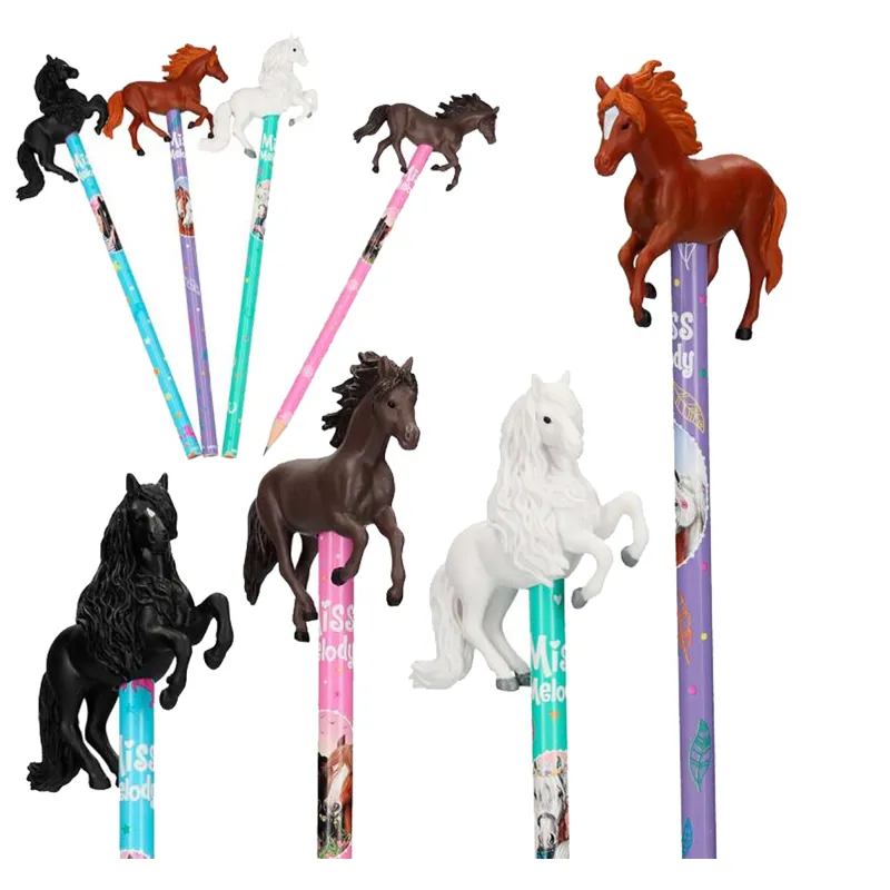 Miss Melody Pencil With 3D Horse Figurine - Assorted