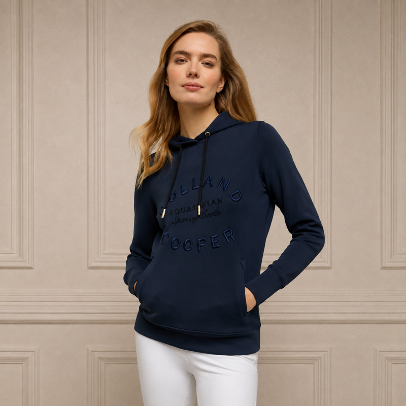 Holland Cooper Crystal Hoodie - Navy