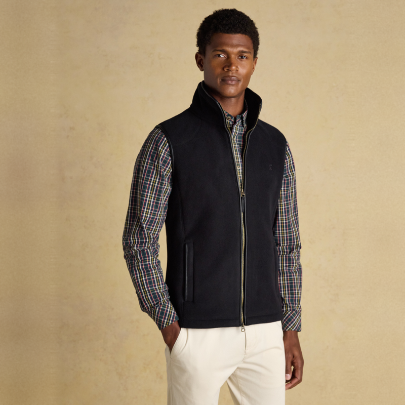 Joules Men's Heritage Fleece Gilet - Black