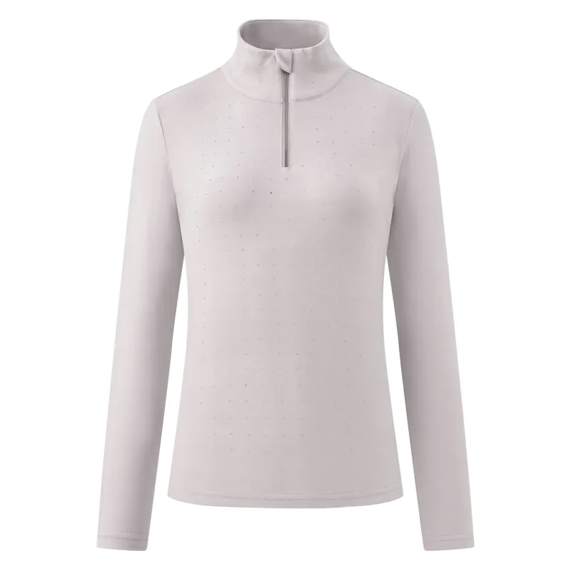 Imperial Riding Ladies Belle Sparkle Melange Top - Taupe Melange-1