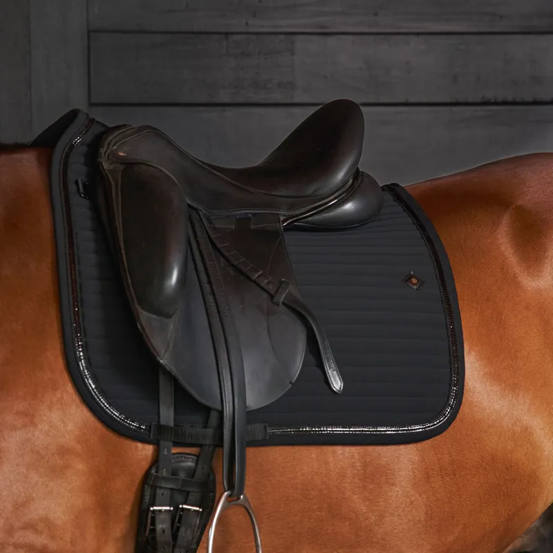 Imperial Riding Glazed Dressage Saddlepad - Black-1