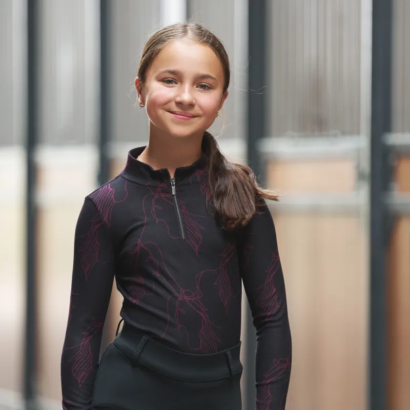 Imperial Riding Kids Lana Top - Dark Mauve-2