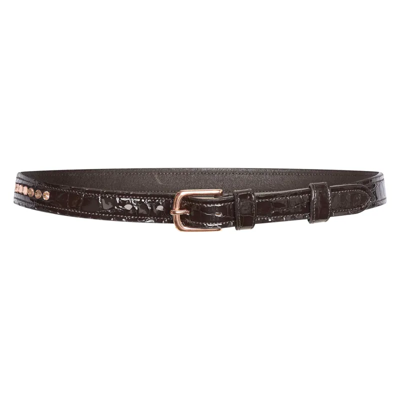 Imperial Riding Holania Sparkle Belt - Brown/Rose Metal