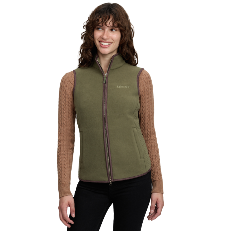 LeMieux Frankie Fleece Gilet - Willow Green-2