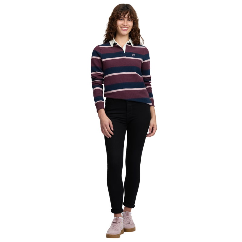 LeMieux Sloane Stripe Rugby Shirt - Bramble-6