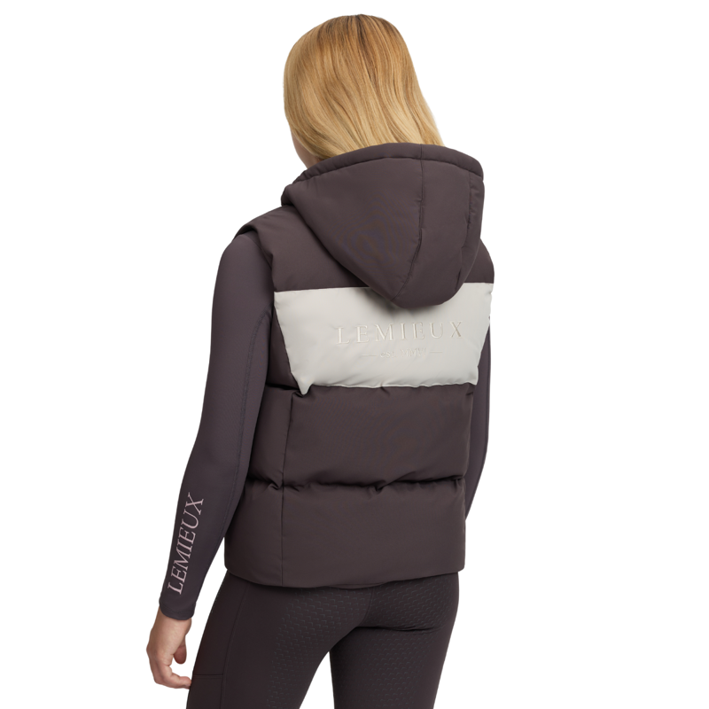 LeMieux Young Rider Joey Hooded Gilet - Cocoa-1