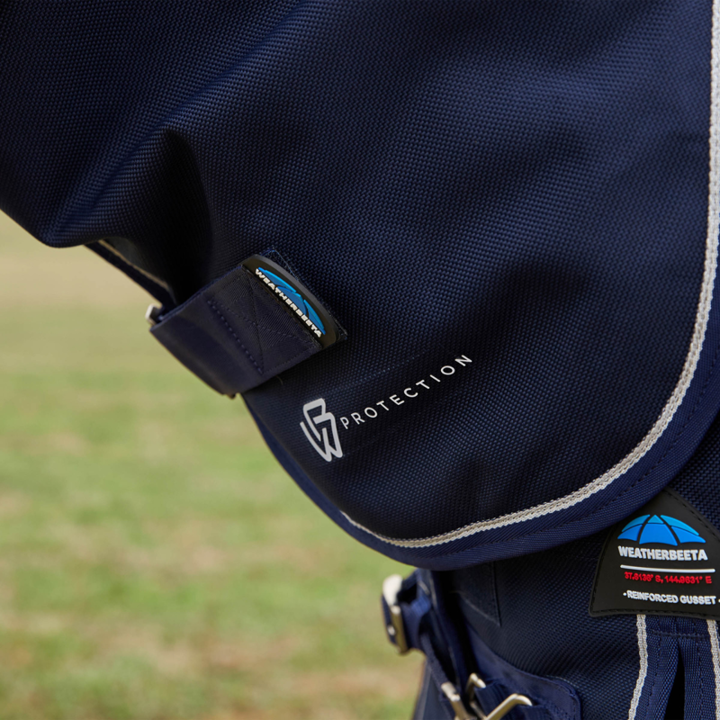 WeatherBeeta ComfiTec Ultra Detach-A-Neck 360g Turnout Rug - Navy-4