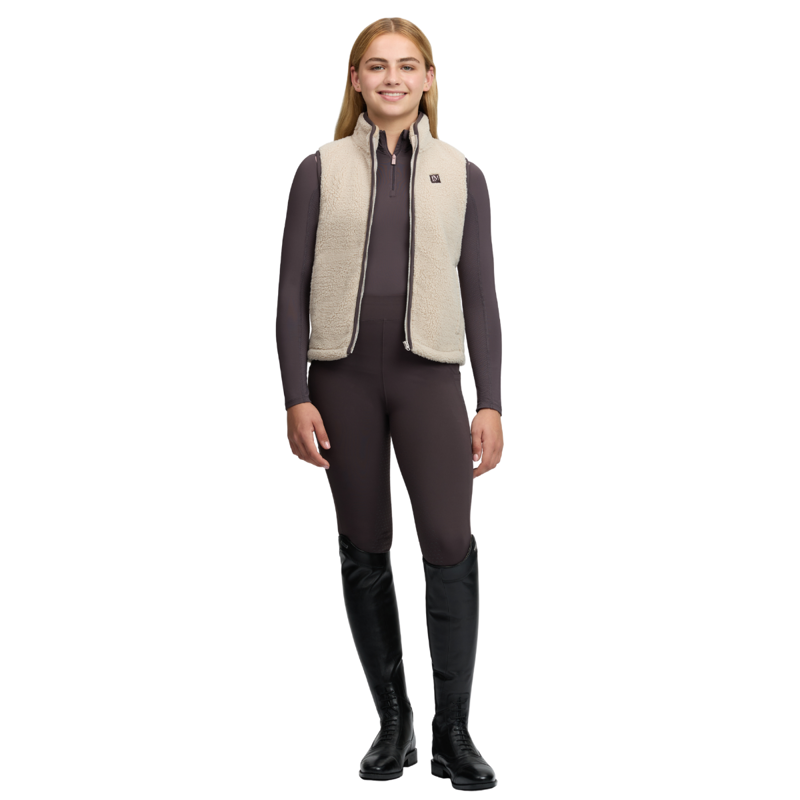 LeMieux Young Rider Trinity Teddy Gilet - Almond-6