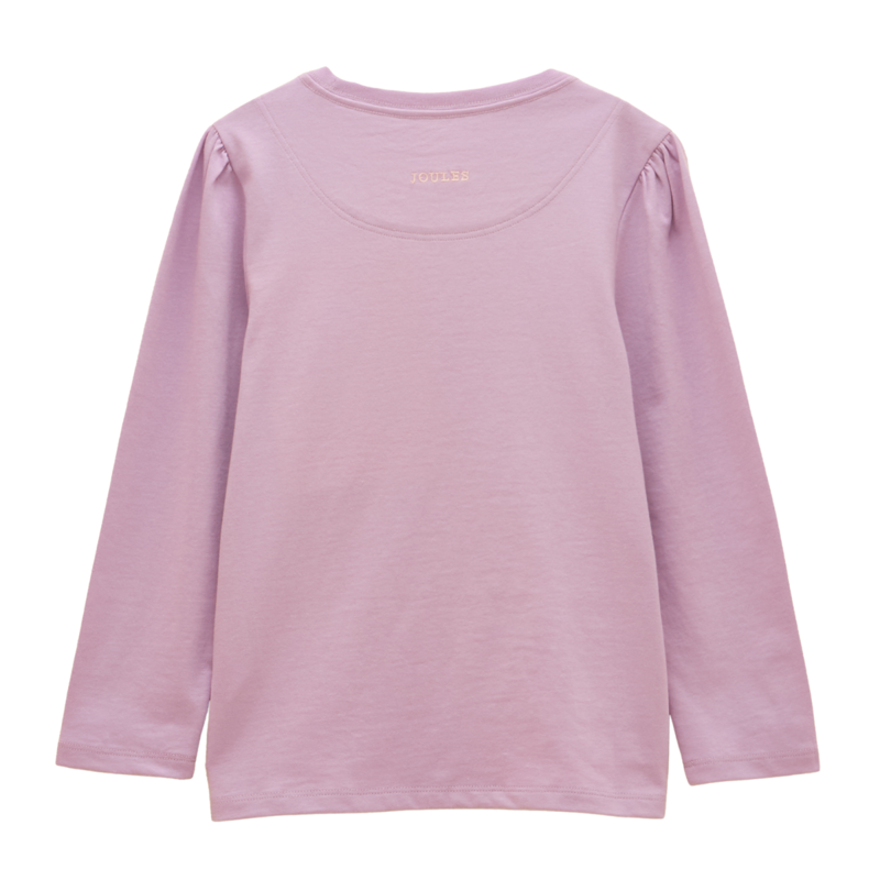 Joules Girls' Ava Applique Long Sleeve T-Shirt - Lilac Bunny-1