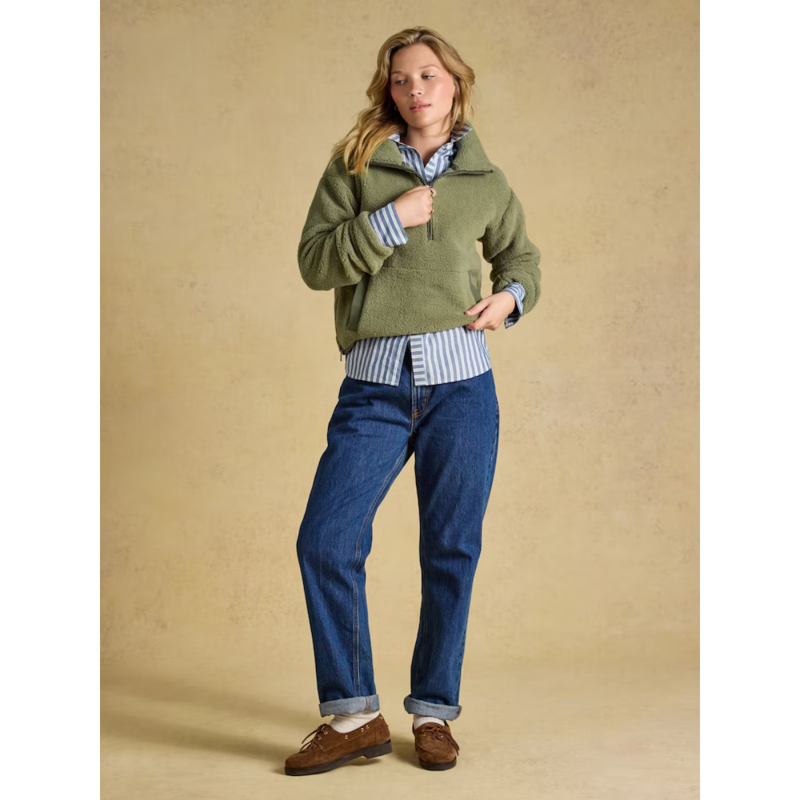 Joules Ladies Short Tilly Fleece - Olive Green-7