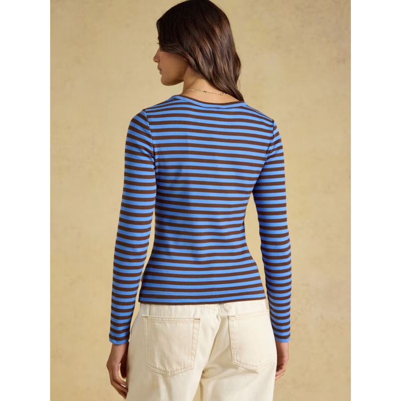 Joules Ladies Sophie T-Shirt - Blue/Brown-1