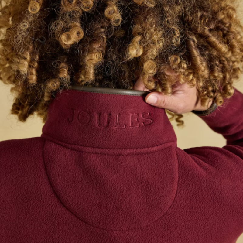 Joules Ladies Heritage Full Zip Fleece - Red-6