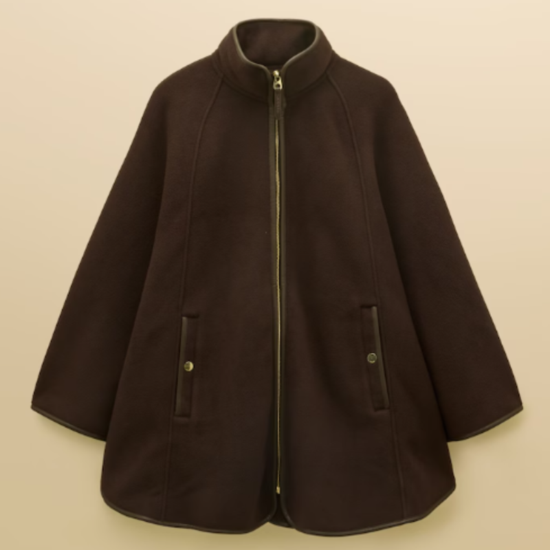 Joules Ladies Heritage Cape - Chocolate Brown-6