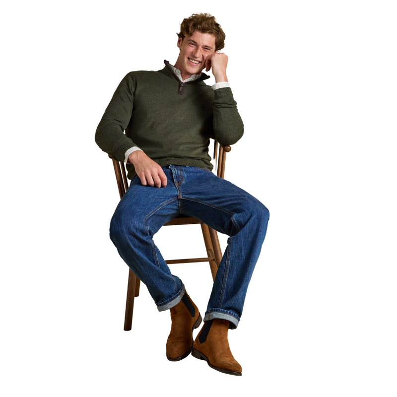 Joules Men's Hillside 1/4 Zip - Green-6