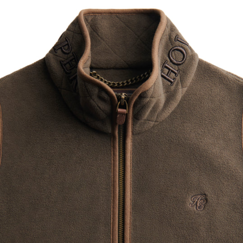 Holland Cooper Country Longline Fleece Gilet - Khaki-4