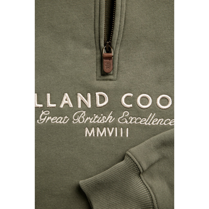 Holland Cooper Men's Heritage Quarter Zip Sweat - Khaki-5