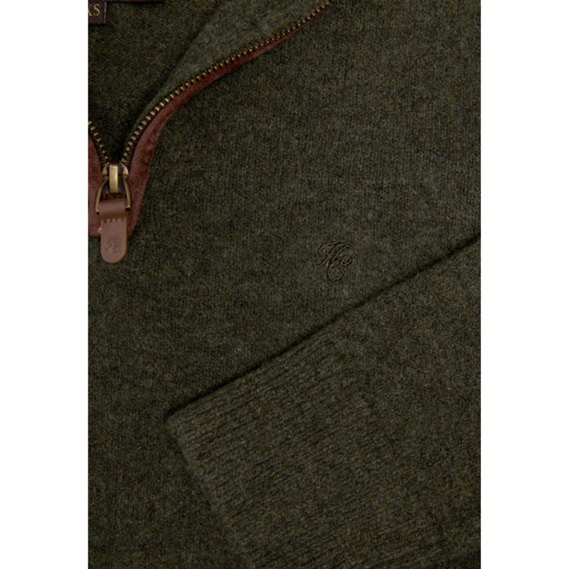 Holland Cooper Country Quarter Zip Knit - Forest Marl-6