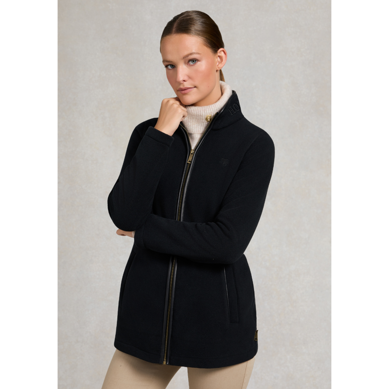 Holland Cooper Country Longline Fleece - Black-1