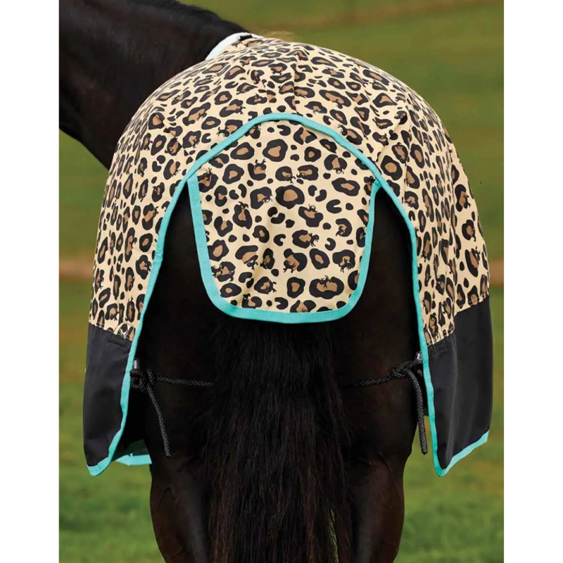 Saxon Defiant 600D Standard 200g Turnout Rug - Leopard Print-6