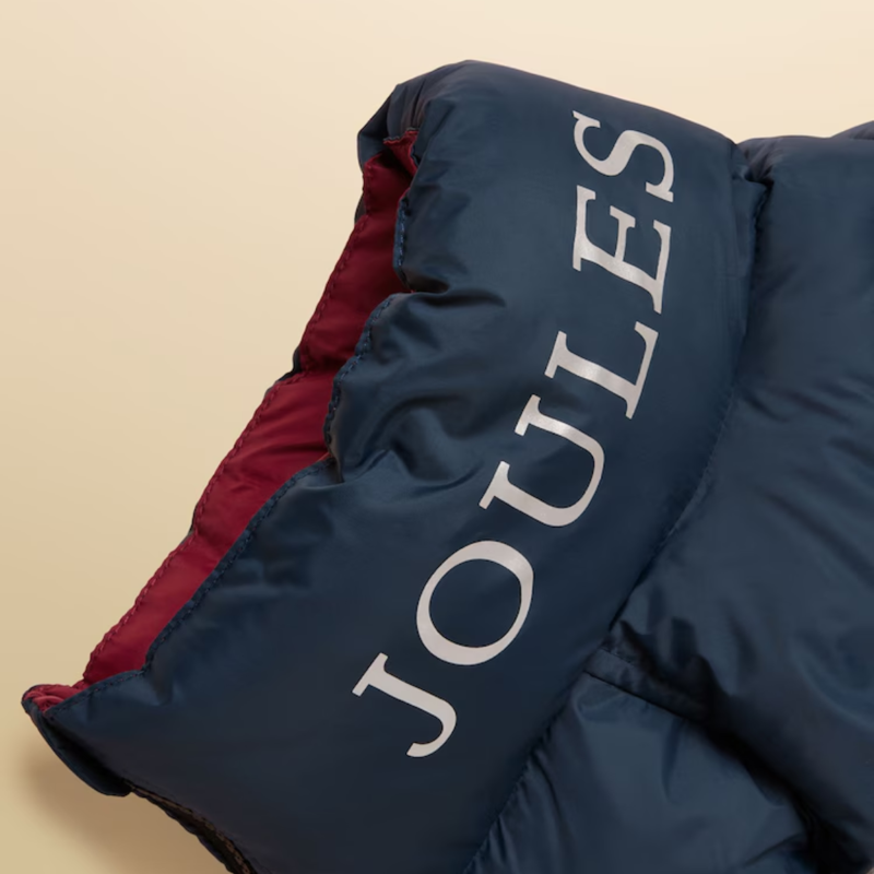 Joules Moorsdale Reversible Dog Puffer Coat - Navy-6