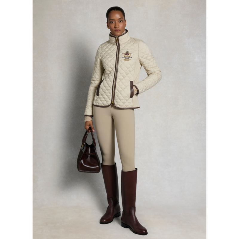Holland Cooper Boughton Diamond Quilt Jacket - Stone-7